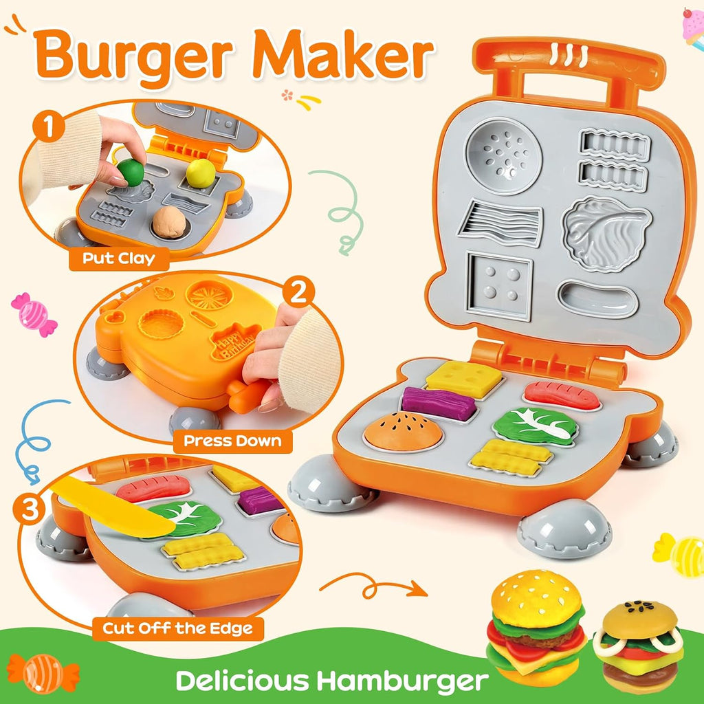 Set de 3 en 1 de Playdough - Kitchen Creations Artes y Manualidades con 12 Colores de Masa