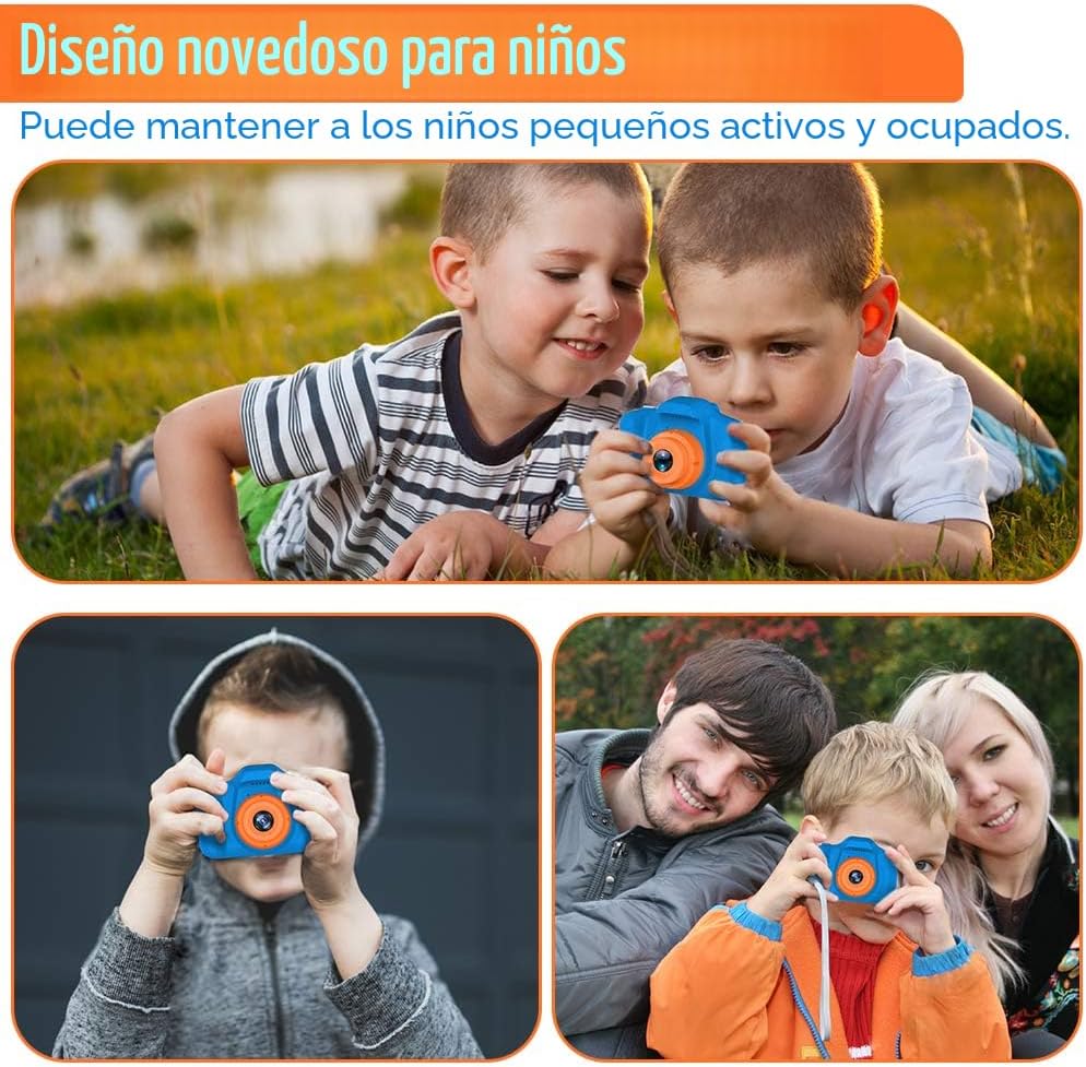 Seckton Cámara de selfie mejorada para niños, regalos de cumpleaños...