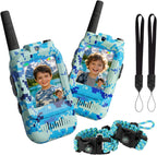 Walkie Talkie para niños con video: paquete de 2 juguetes recargables para niños pequeños con cámara HD y cambiador de voz, juguetes de regalo de largo alcance para niños y niñas de 3 a 8 años para