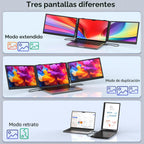 FEZOBR Extensor de pantalla para laptop, monitor portátil triple ul...