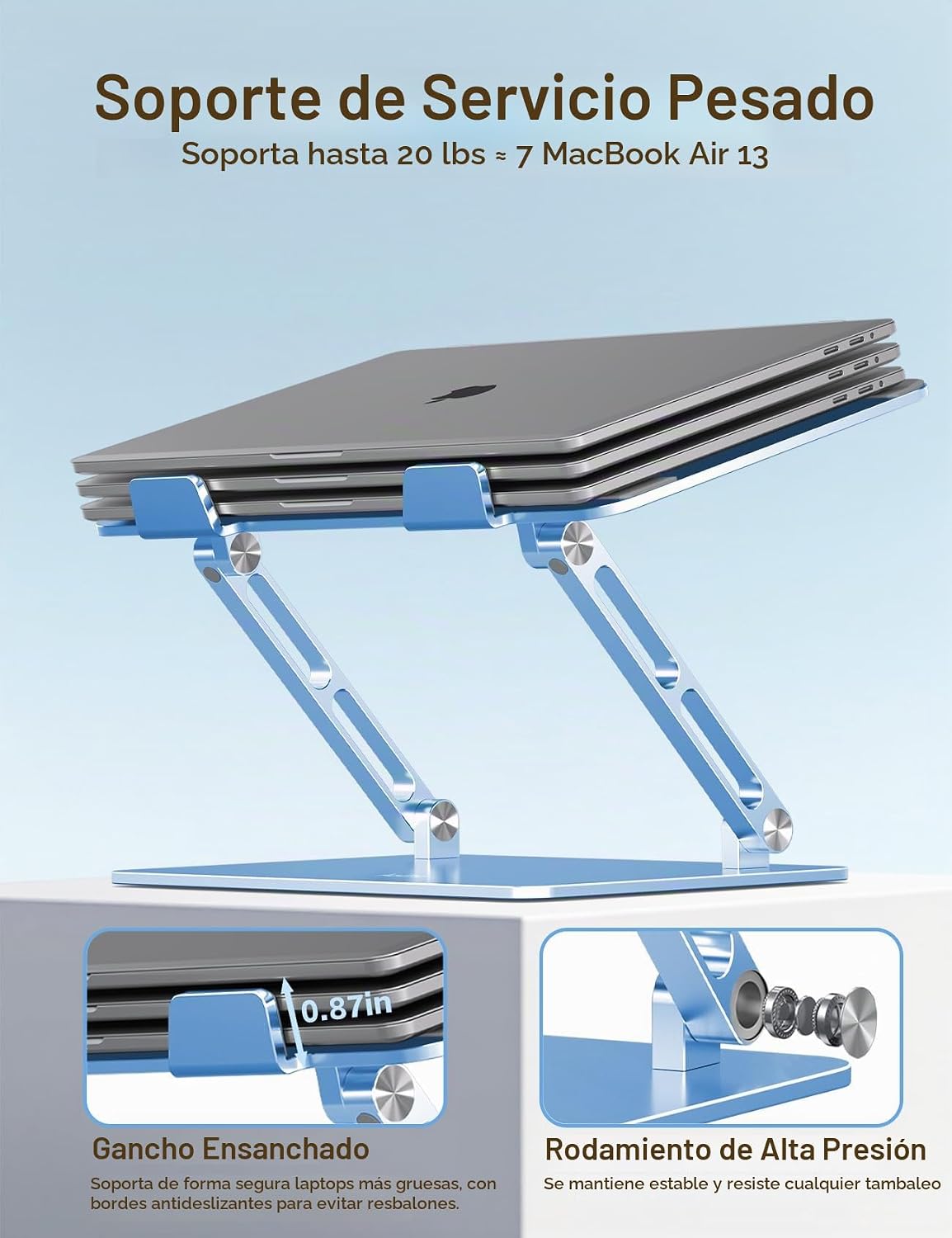 Aoviho Soporte para computadora portátil para escritorio, elevador...