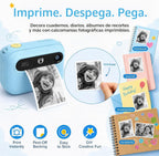 myFirst Cámara de impresión instantánea para niños, 16MP con 9 rollos de