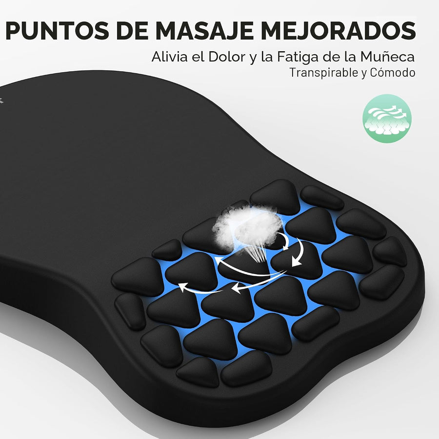 TECKNET Alfombrilla de mouse ergonómica con reposamuñecas, alfombri...
