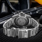 ADDIESDIVE Reloj de Cuarzo para Hombre de 41mm, Correa de Acero Inoxidable, Reloj de Buceo