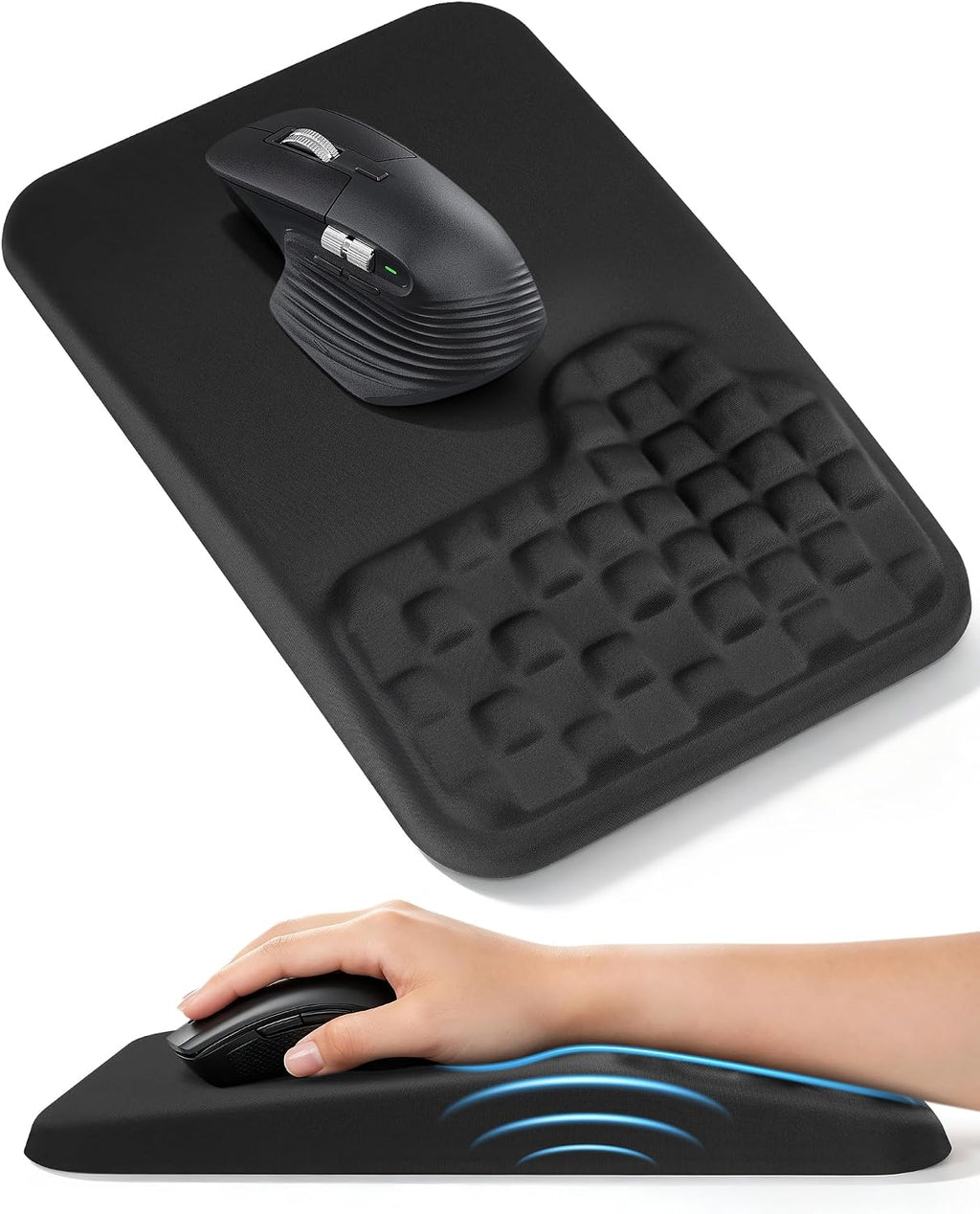 Alfombrilla ergonómica para mouse con reposamuñecas, cojín