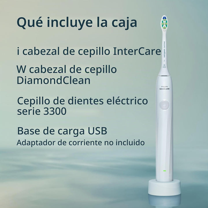 Philips Sonicare Cepillo de dientes eléctrico recargable 3300, 2 ca...