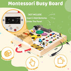 Montessori Wooden Busy Board Toys,Sensory Educational Boards Toy,Gift
