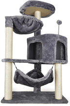 YUNIQUE - Árbol para gatos con condominio y hamaca grande, gris