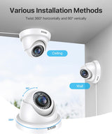 ZOSI Cámaras de seguridad domo de 1080p (híbridas 4 en 1 HD-CVI\/TV...