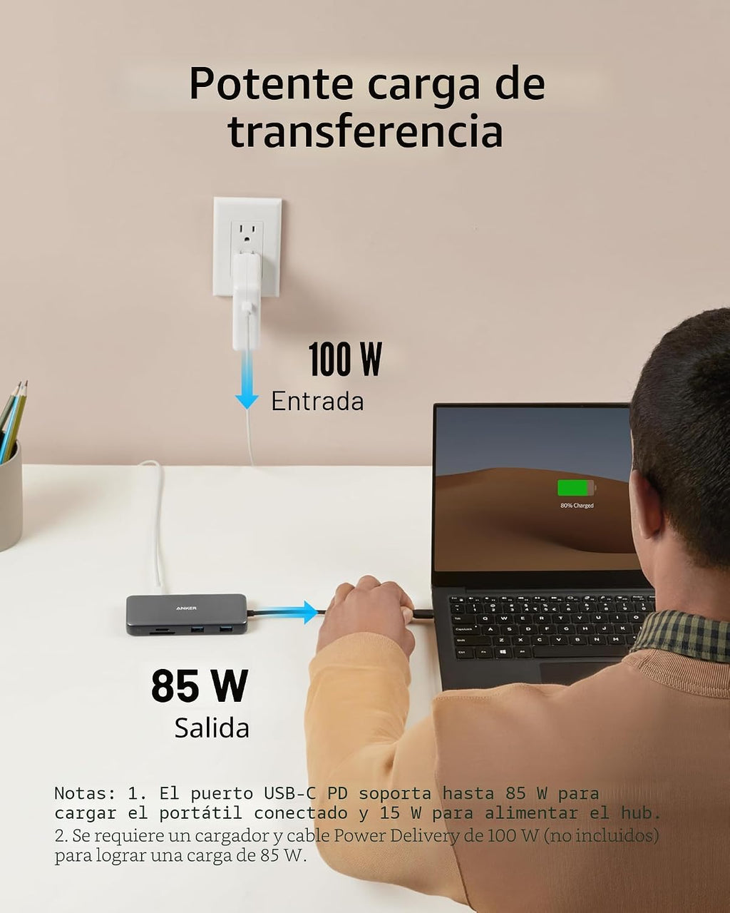 Anker, A83830A1, hub USB 4 de 3 puertos