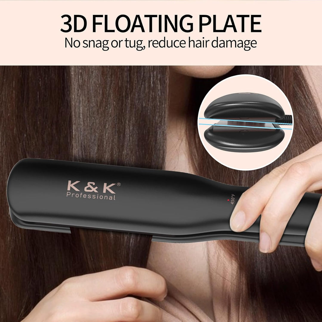K&amp;K Rizador de pelo de 1.5 pulgadas con clip, rizador de pelo d...