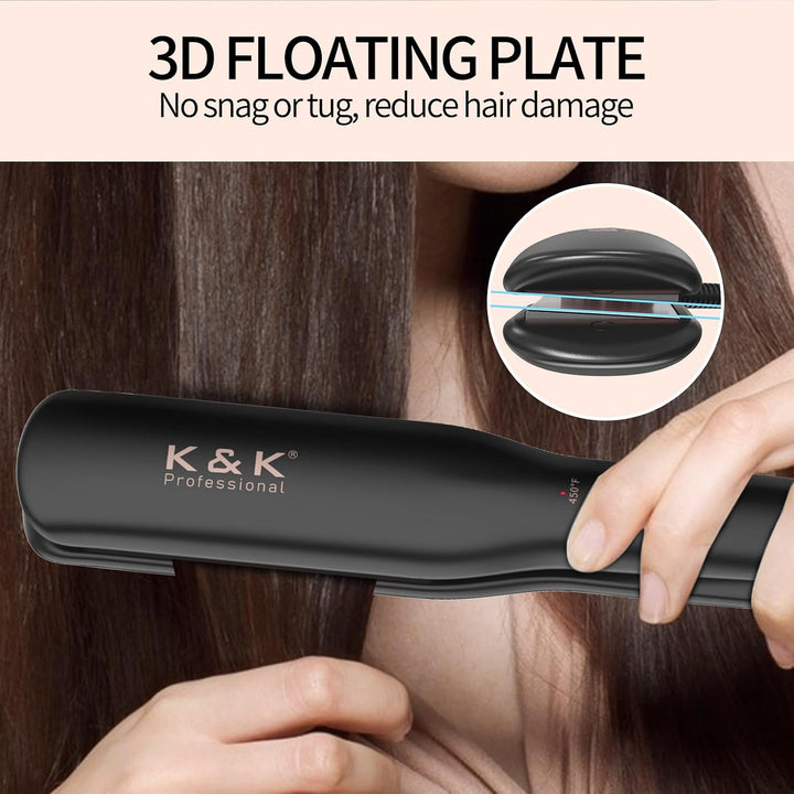 K&amp;K Rizador de pelo de 1.5 pulgadas con clip, rizador de pelo d...