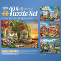 Bits and Pieces Juego de 4 rompecabezas de 1000 piezas - Juego de belleza