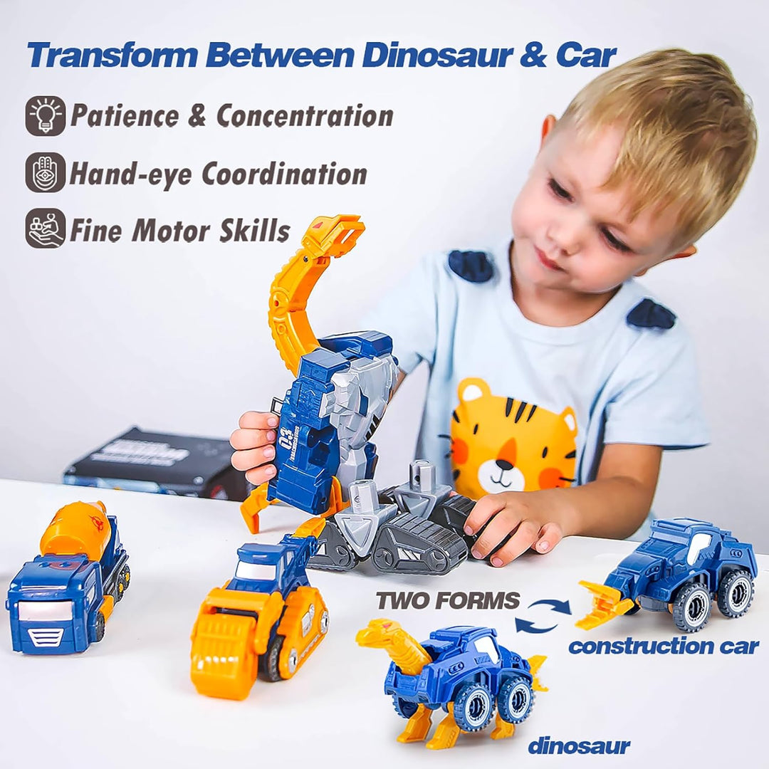 Fuzzy Pixie - Juguete transformable de dinosaurio para niños, robot...