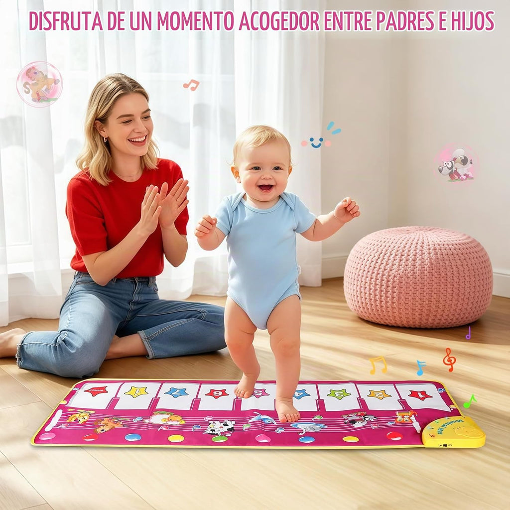 Tapete de piano de piso, tapete musical de juguetes para niñas pequeñas