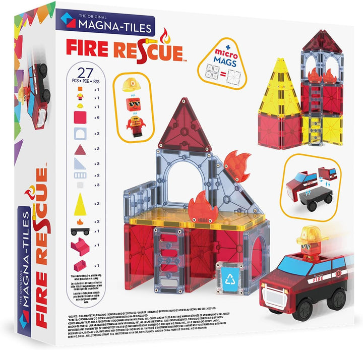 Magna-Tiles Fire Rescue - Juego de construcción magnética