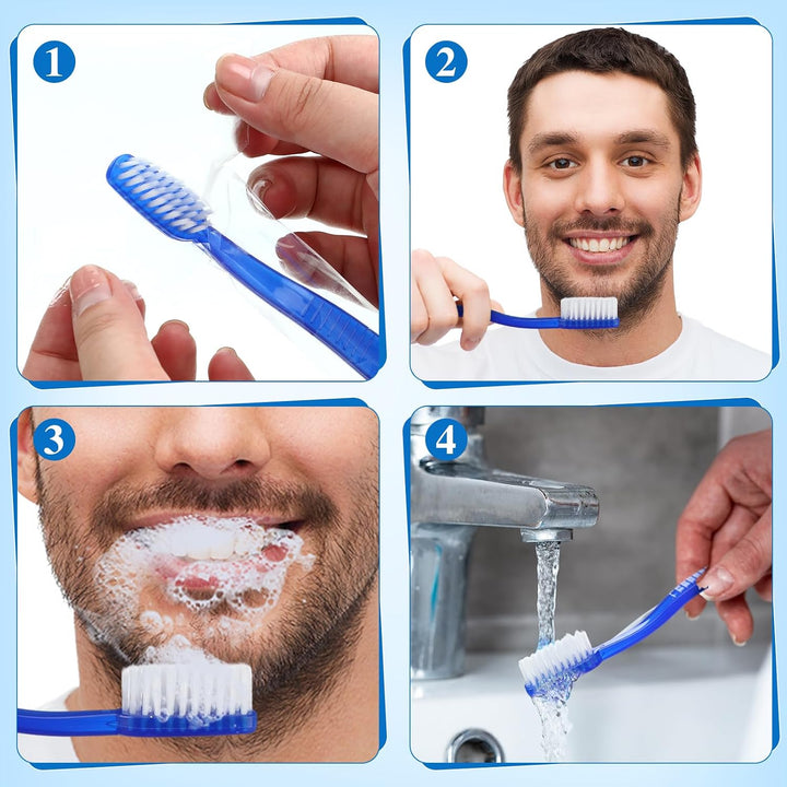 Ziliny Juego de 40 cepillos de dientes desechables prepegados a gra...