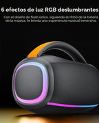 Altavoces Bluetooth Inalámbricos: Altavoz de 80 W con graves, 30 horas de reproducción, IPX7 impermeable, altavoces Bluetooth al aire libre para el trabajo, al aire libre, taller, garaje