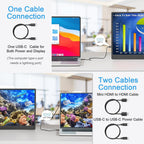 UFYQL Monitor portátil de 15.6 pulgadas FHD 1080P Monitor externo d...