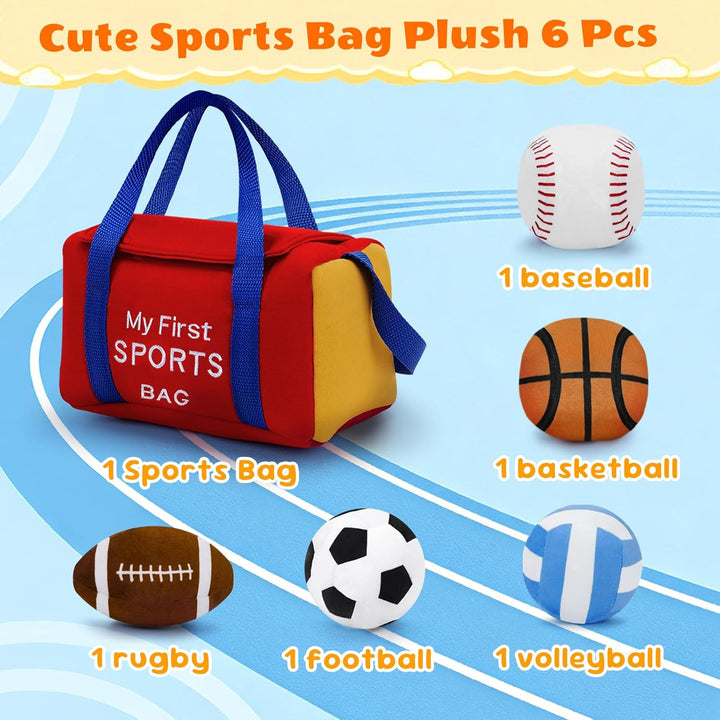 GERBIT My First Sports Bag - Bolsa de peluche, juguetes deportivos...