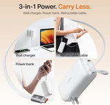 TORRAS EasyGO - Cargador portátil 3 en 1 con cable USB-C retráctil...
