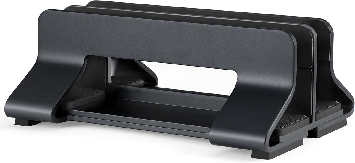 Psitek Soporte de aluminio doble vertical para computadora portátil...
