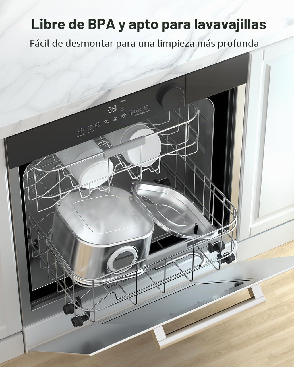 Fuente de agua para gatos de acero inoxidable: fuente automática de agua para mascotas de 108 oz/3.2 L, dispensador de agua para perros con ventana de nivel de agua, para gatos en el
