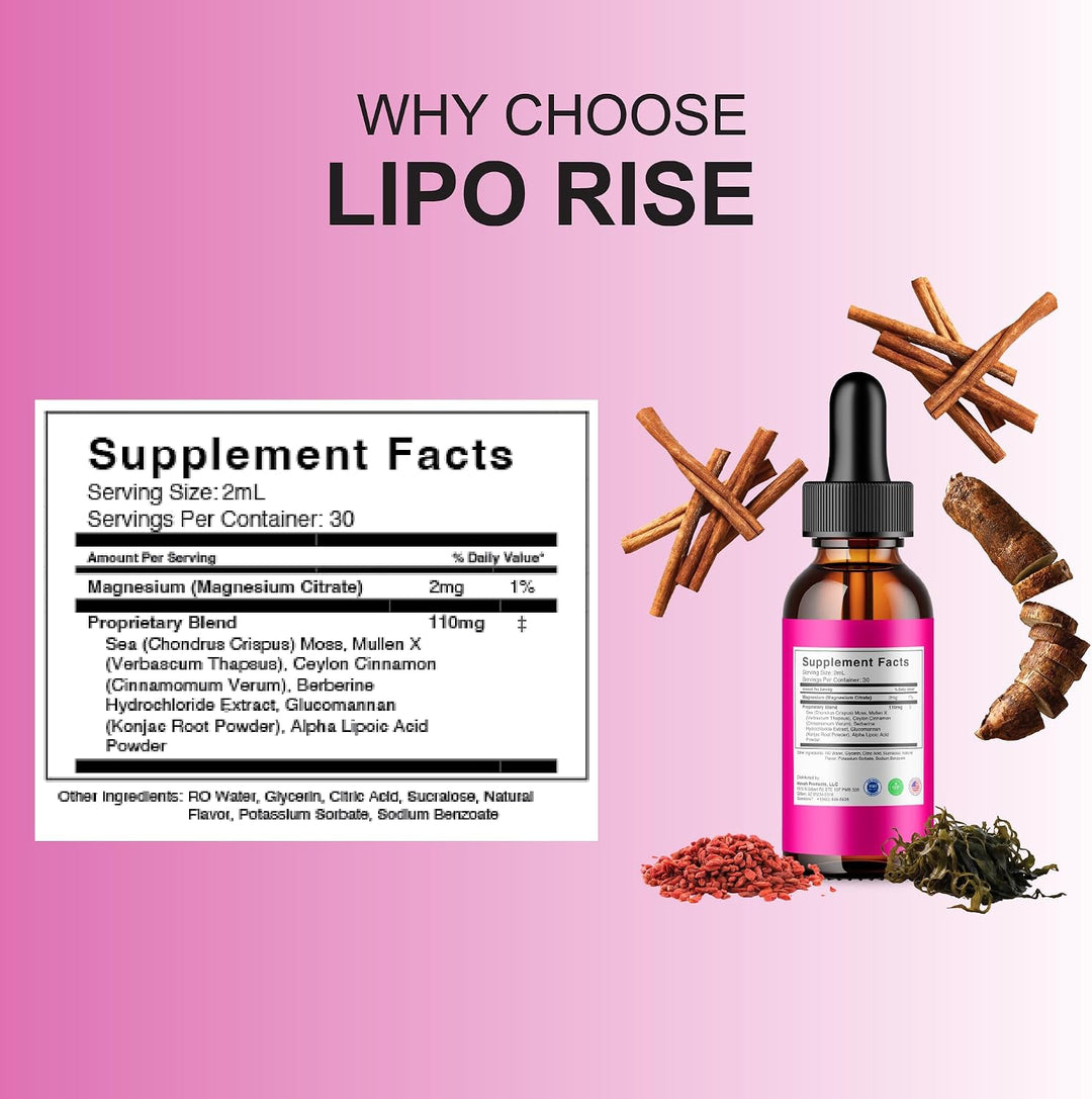 BLUE VIBE Lipo Rise - Gotas líquidas, Lipo Rise Advanced Suplemento...