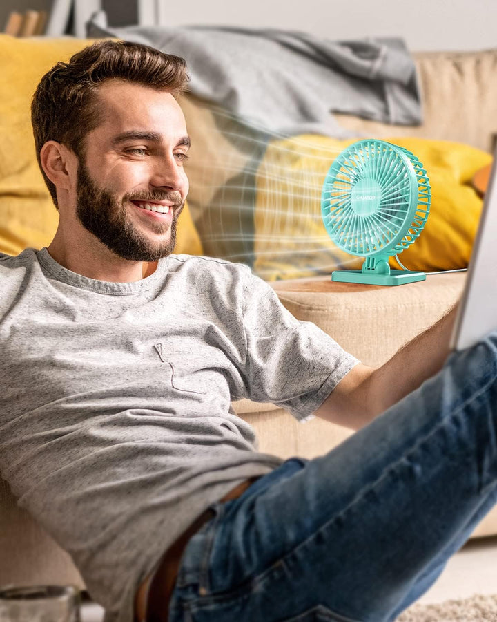 Gaiatop - Ventilador de escritorio USB, pequeño pero potente, perso...