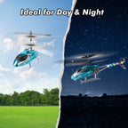 VATOS Helicóptero RC para niños, helicóptero de control remoto de 2.4G con luz LED para niños de 12 años en adelante, altura fija, despegue con una tecla, aviones RC para interiores, regalos ideales