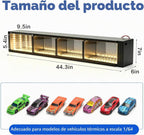 1/64 Diecast coche juguete coche exhibición pared garaje para 4 ranuras con
