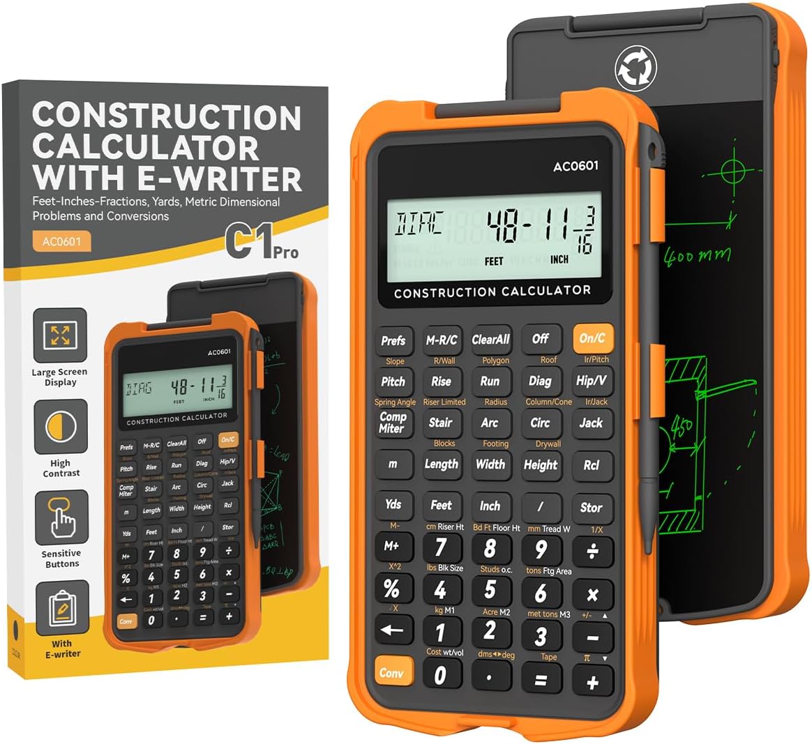 ROATEE Calculadora de construcción con tableta de escritura Industrial y