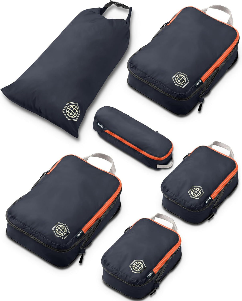 TRIPPED Travel Gear Paquete de 6 cubos de compresión para equipaje de mano