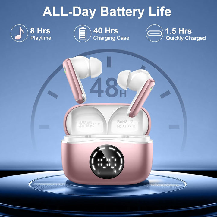 Auriculares Bluetooth 5.4, auriculares inalámbricos estéreo 3D 2026...