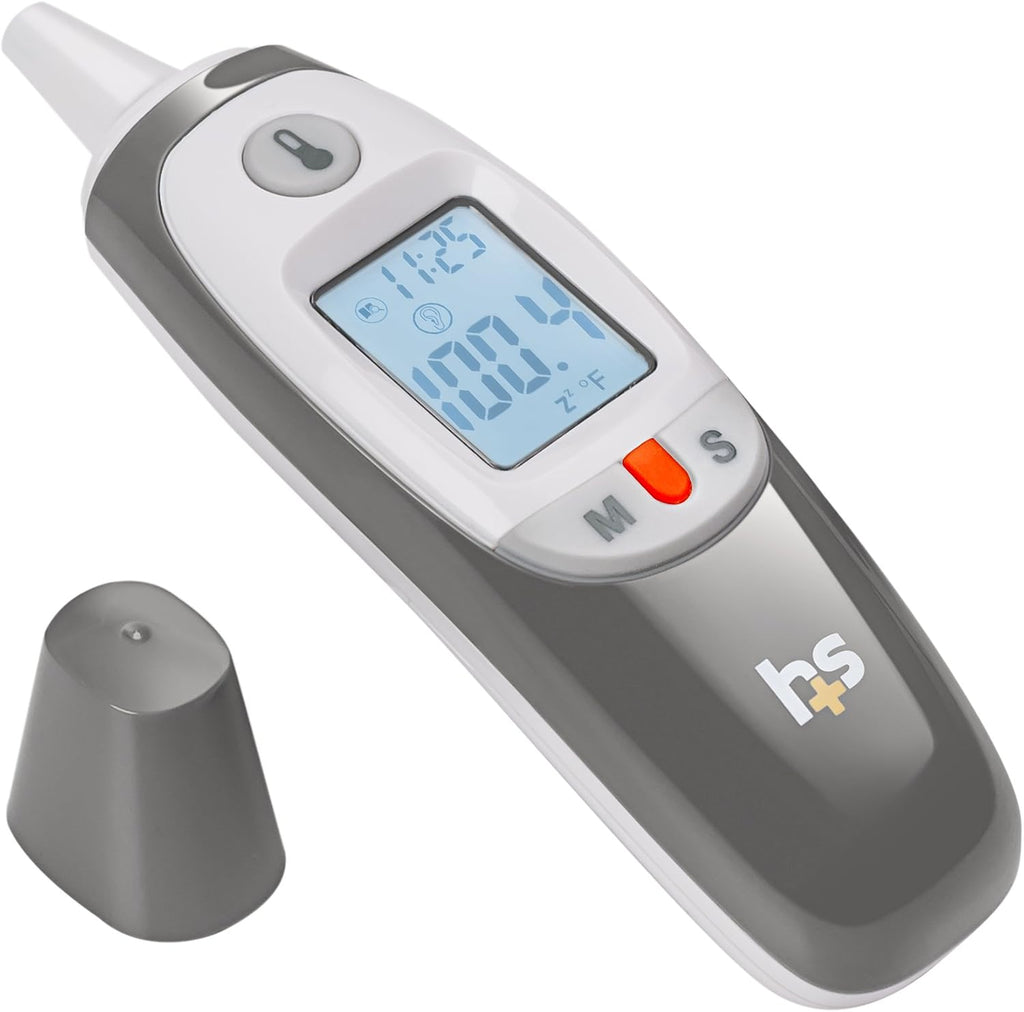 HealthSmart Termómetro digital infrarrojo compacto de lectura instantánea, mide la temperatura del aire ambiente, lecturas Fahrenheit y Celsius, apto para FSA y HSA, gris (paquete de 36)