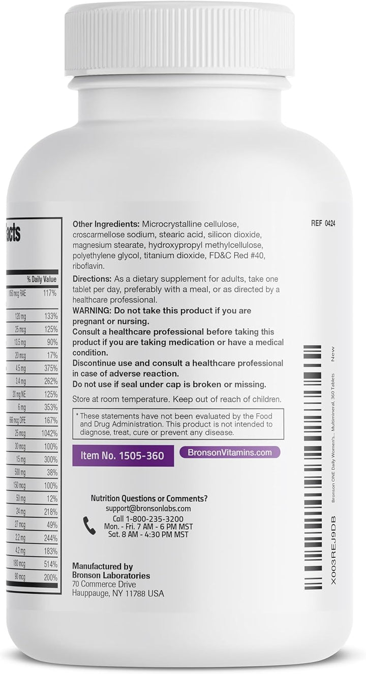 Bronson ONE Daily Multivitamínico Multimineral Completo 50+ para mu...