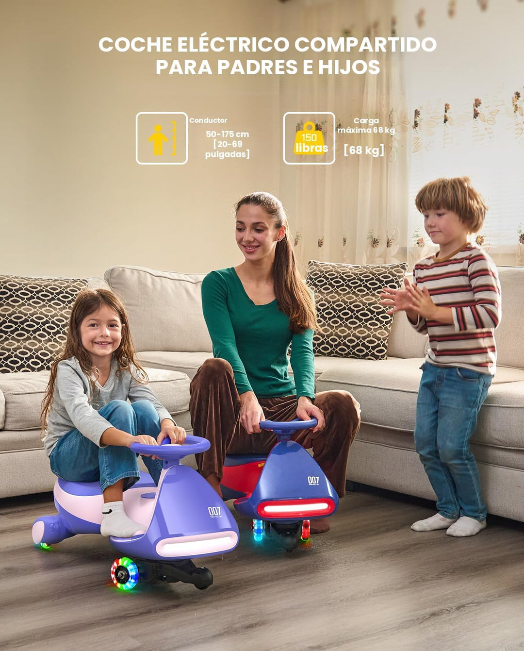 FanttikRide N7 Pro - Coche eléctrico Wiggle con pedal, batería reca...