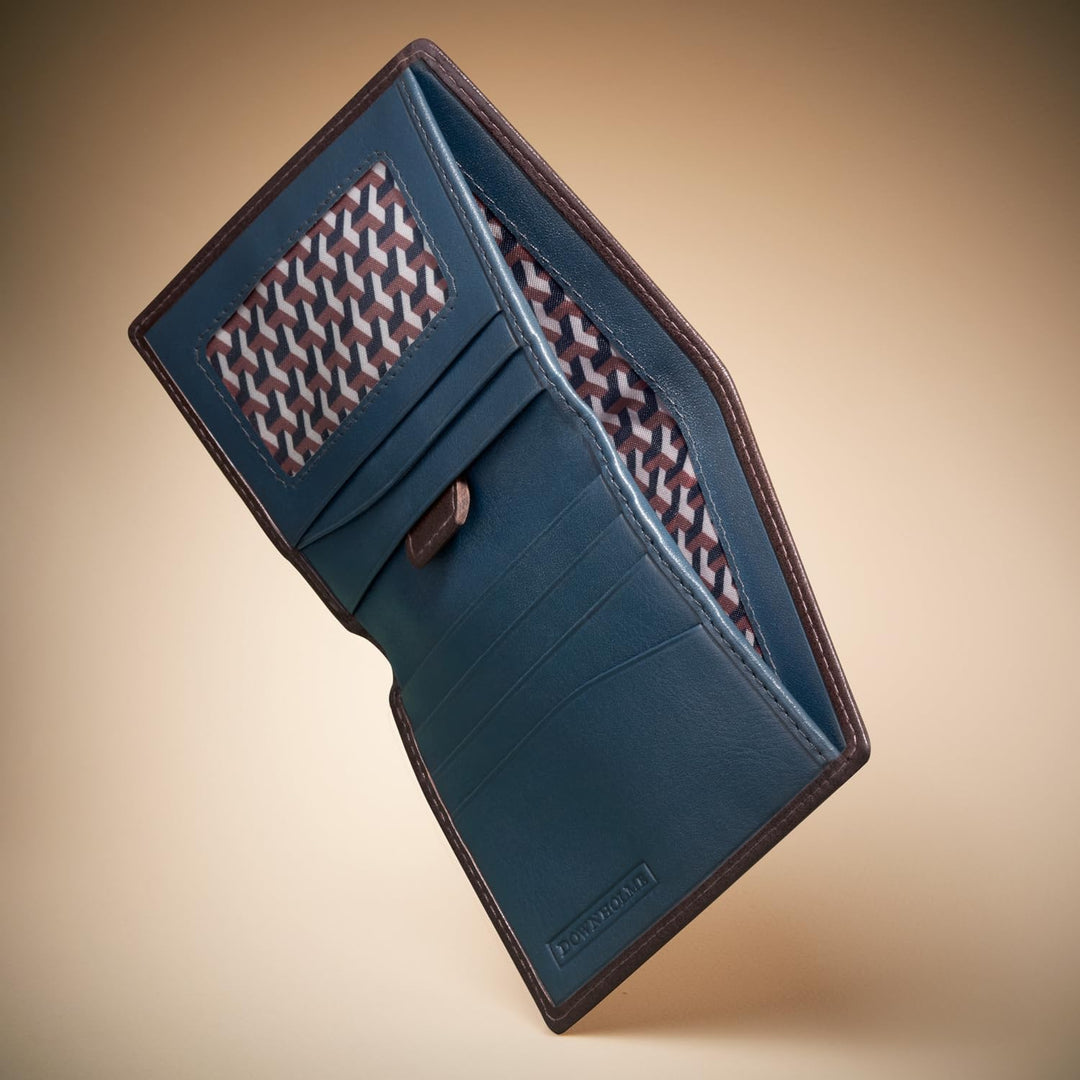 Downholme Cartera de Cuero Bifold de Silueta Delgada para Hombre, M...