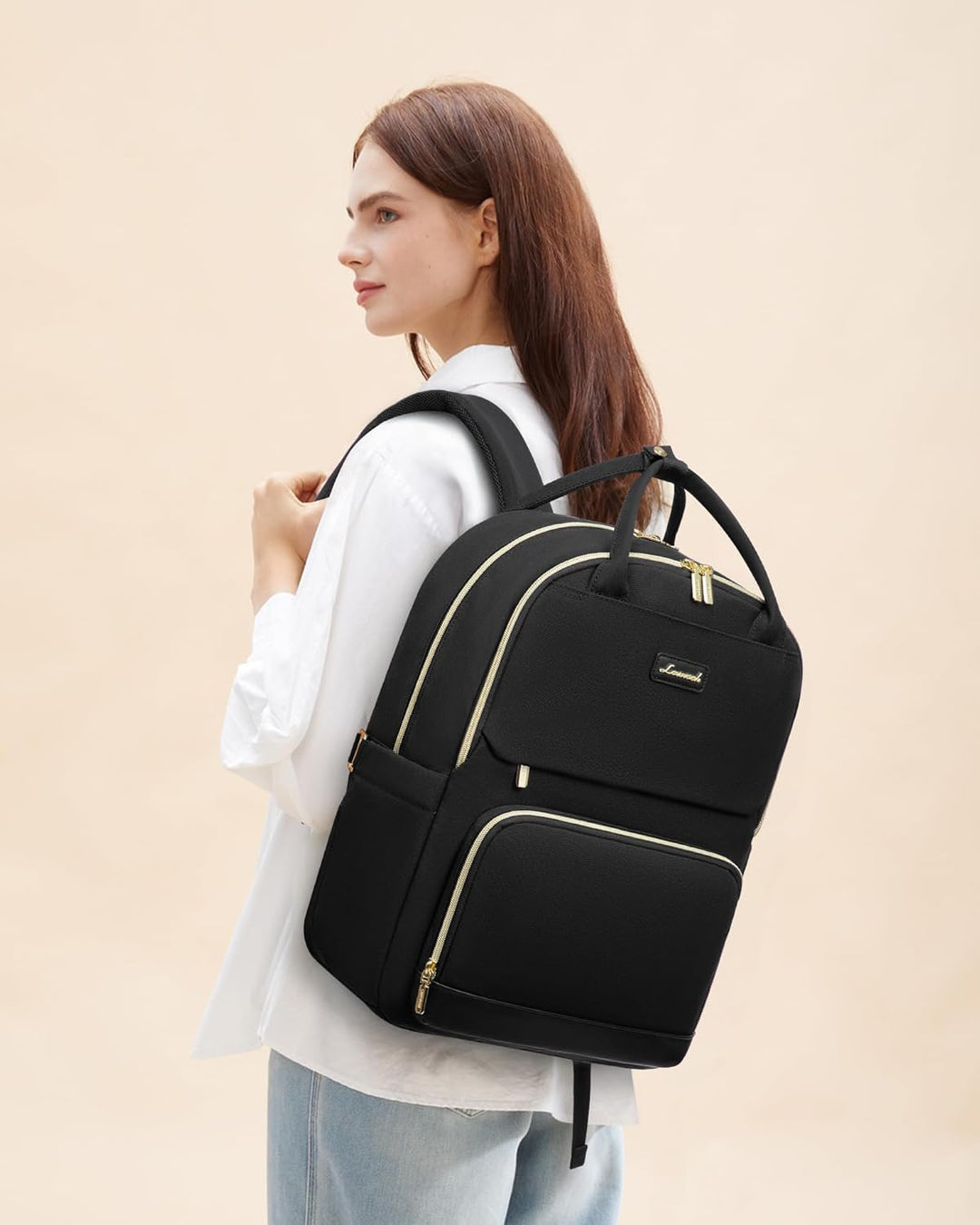 LOVEVOOK - Mochila para computadora portátil para mujeres con bolsi...
