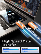 AUAMOZ Mini unidad flash de doble interfaz de 256 GB, memoria portá...