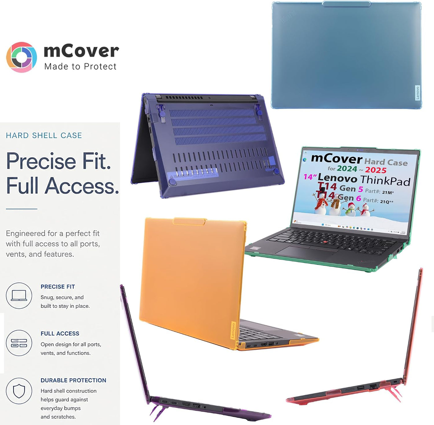 mCover Funda Rígida SOLO Compatible para Lenovo ThinkPad T14 Gen 5\...
