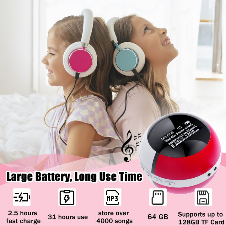 Reproductor de MP3 de 64 GB para niños, reproductor de MP3 con Blue...