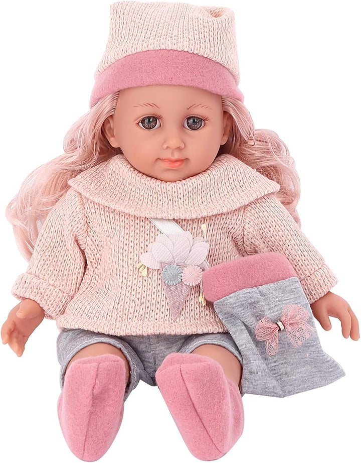 deAO Set de Juego de Muñeca Bebé Muñeca Bebé de 14 Pulgadas con 3 P...