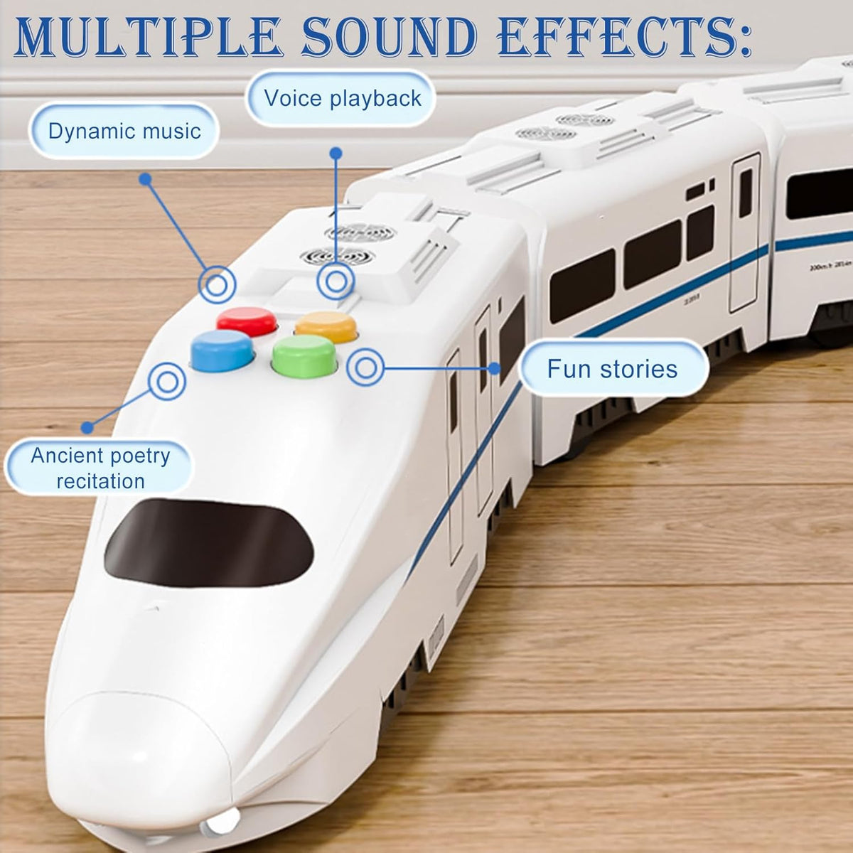 Tren eléctrico para niños juguetes educativos de