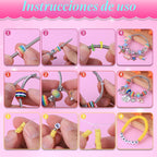 AIPRIDY Kit de 3600 piezas para hacer pulseras para niñas, actividades de joyería de unicornio/sirena, cuentas planas de estilo universitario para hacer joyas de amistad, manualidades DIY para niñas