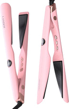 LANDOT Plancha para el cabello y rizador 2 en 1: crea ondas de salón, Negro
