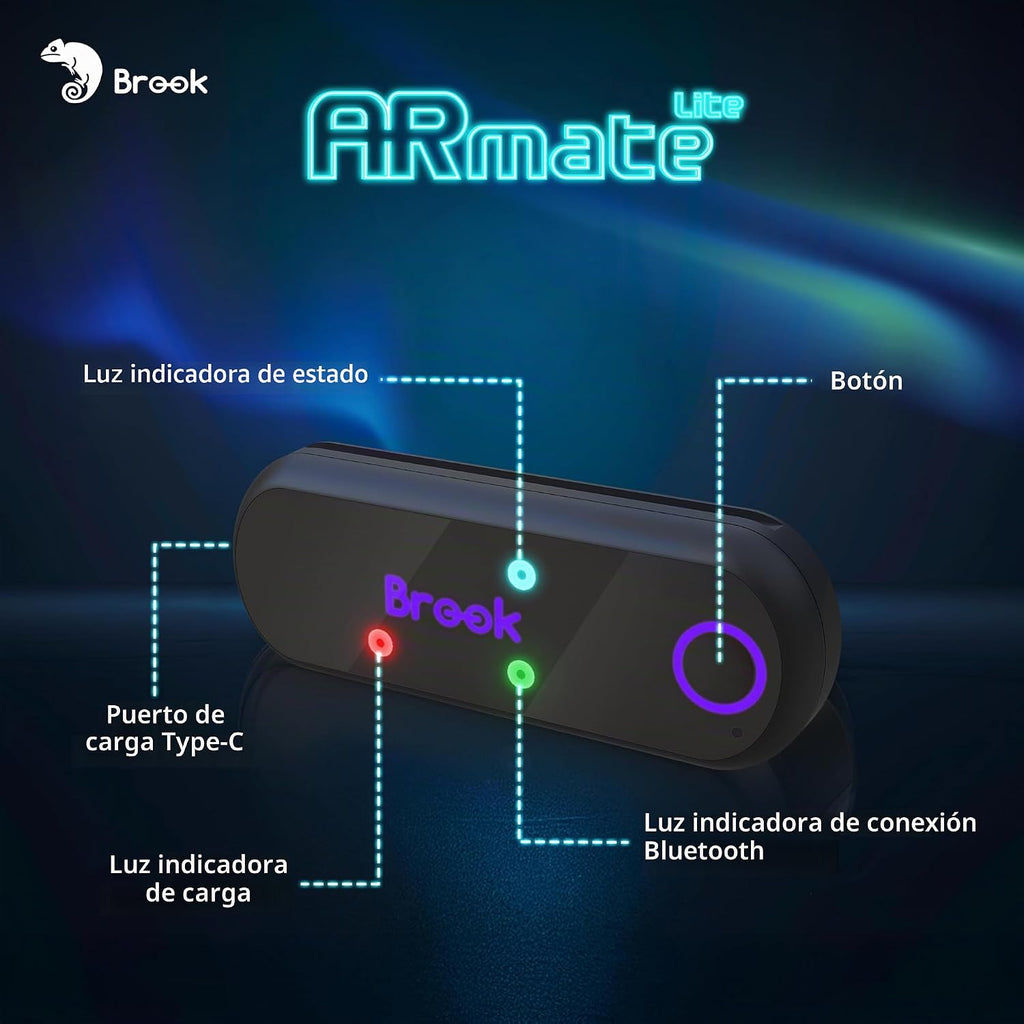 Brook AR Mate Lite - Atrapasador automático para Pokémon GO, mini dispositivo Bluetooth de captura automática y giro automático, andador GPS inteligente para juegos AR, accesorio portátil de captura