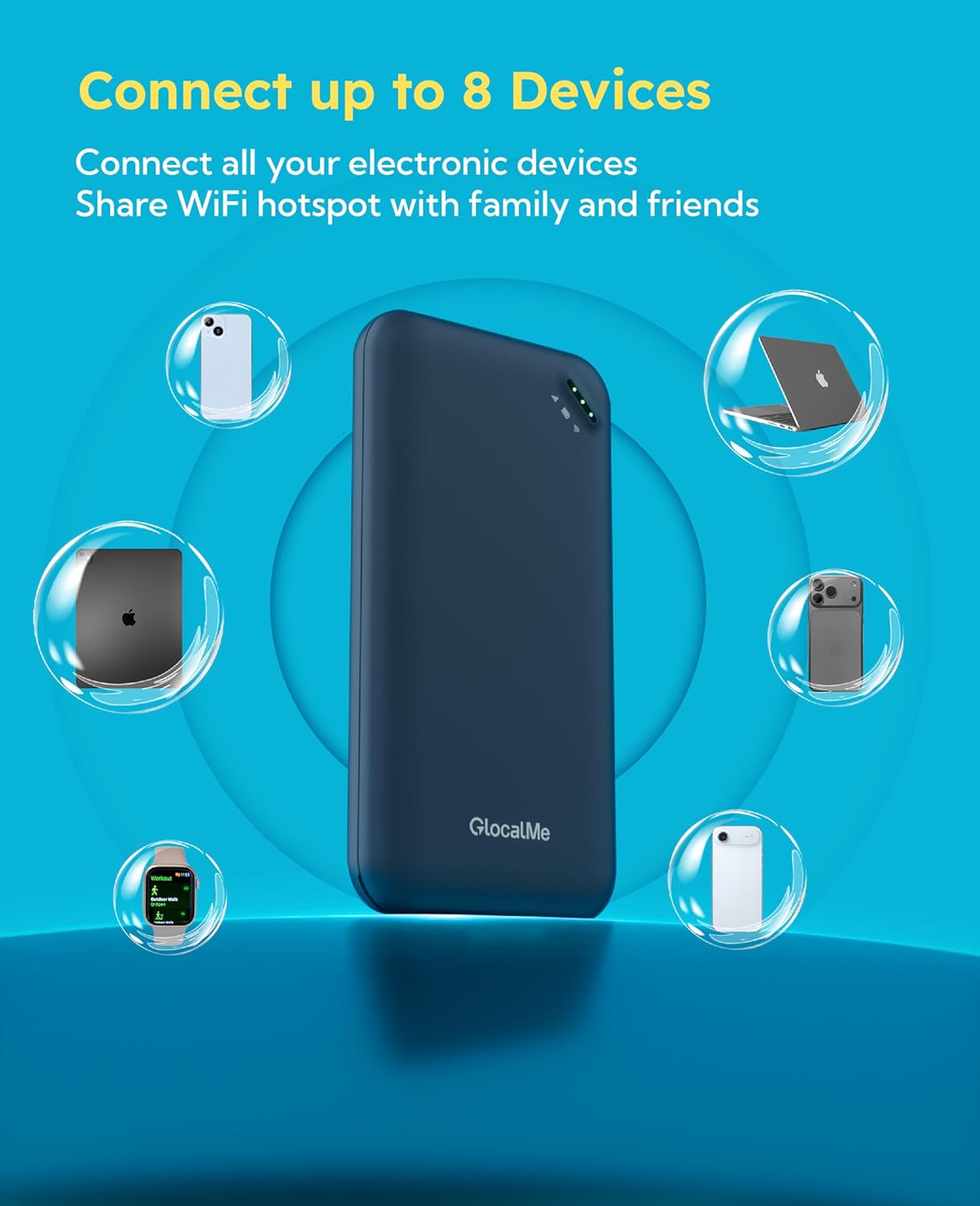 GlocalMe UPP 4G Hotspot WiFi portátil para viajes en más de 200 paí...