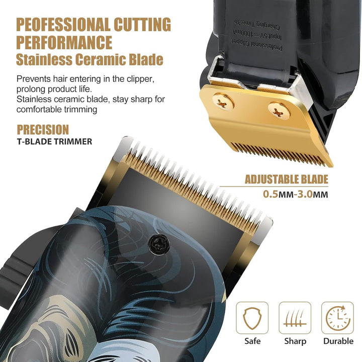 BESTBOMG® Cortapelos y Recortadora Cuchilla de Cerámica en T Inalám...