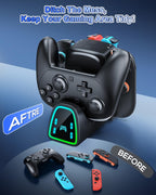 9 en 1 Controller carga Dock para Nintendo interruptor 2/interruptor 1/OLED Controller, Fast Charger Station para Joy Con 2&1 y Pro Controller 2&1, Charger Accessories con RGB Light